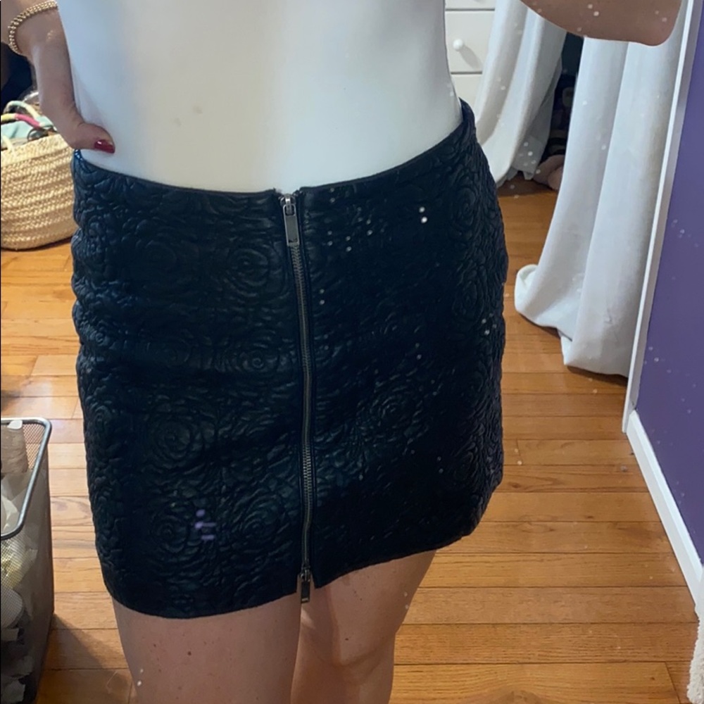 Zara Faux Leather ZIP Miniskirt